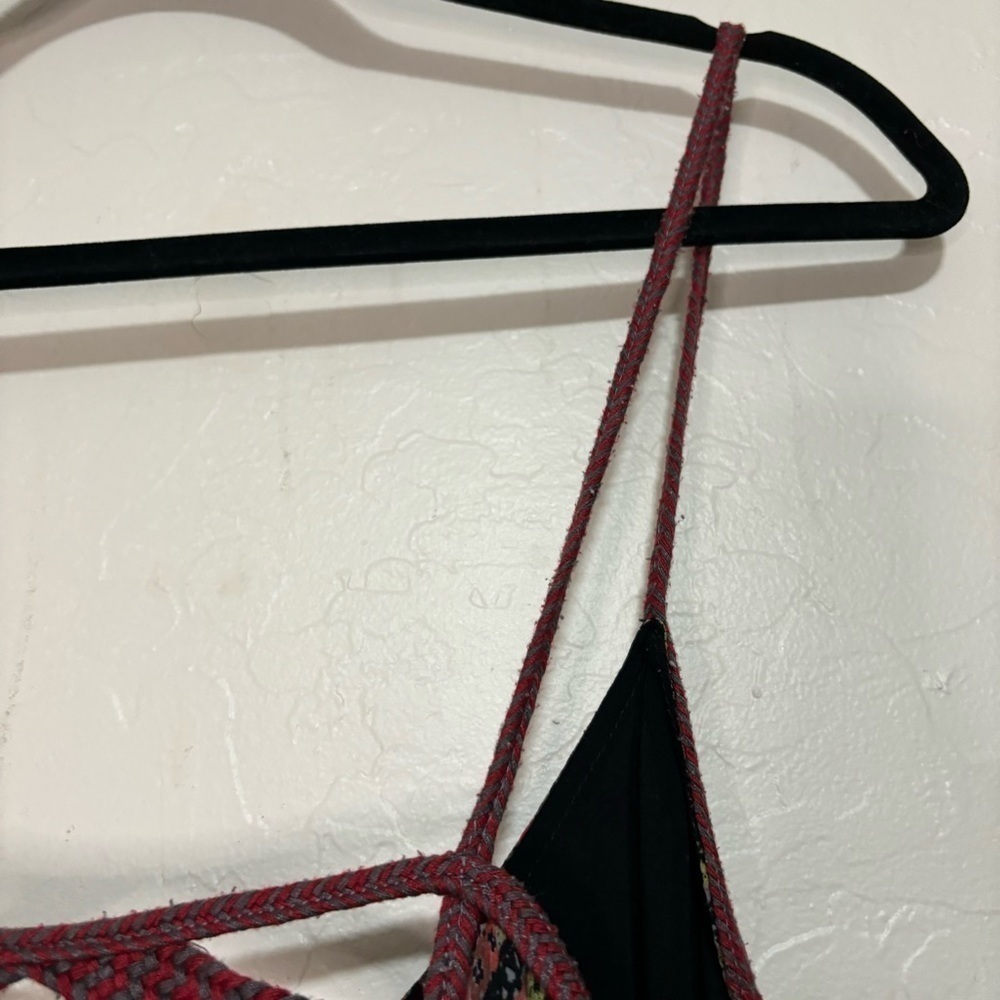 Free People Periscopes In The Sky Diamond Print Multicolor Babydoll Mini Dress S - Picture 8 of 12
